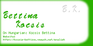 bettina kocsis business card